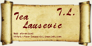 Tea Laušević vizit kartica